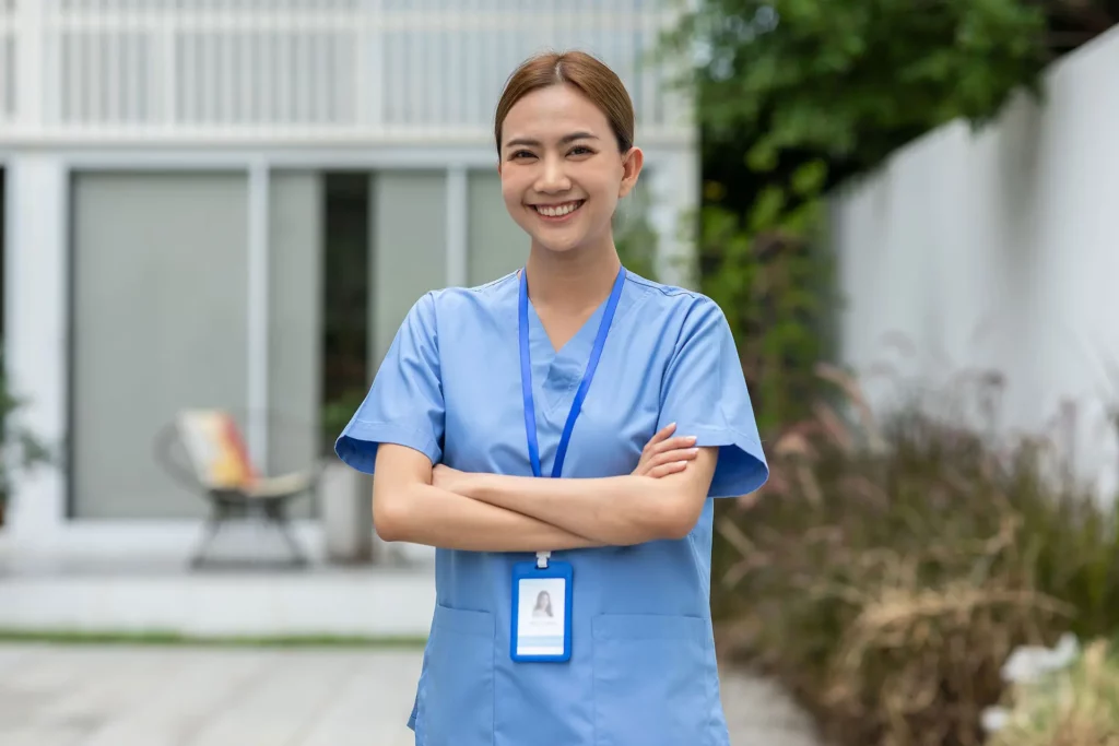 Medical assistant smiling at camera